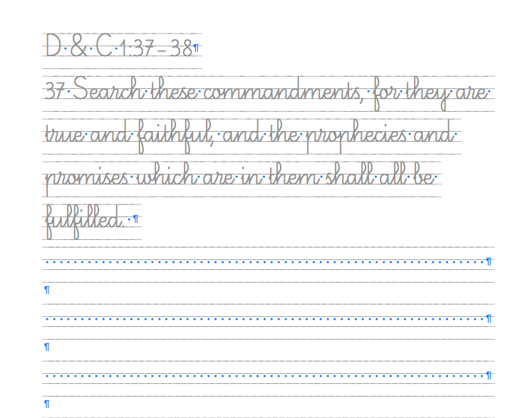 Read more about the article Copywork Printables for Doctrine and Covenants Scripture Mastery Scriptures