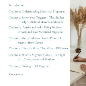 Natural Relief for Menstrual Migraines: A Holistic Guide to Healing with Herbs, Nutrition, and Self-Care